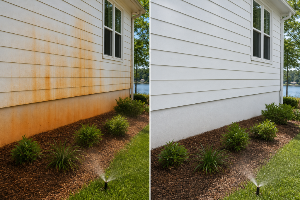 well water iron staining removal Lake Norman home Cornelius Mooresville